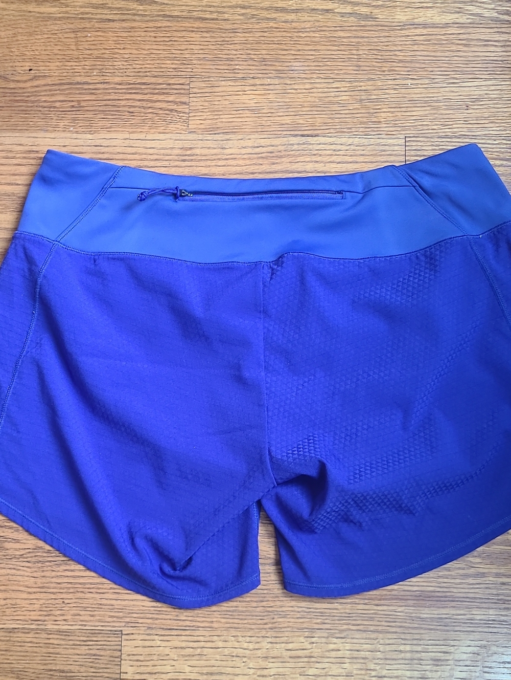 Oiselle Cobalt Blue Roga Running Shorts Zip Pocket